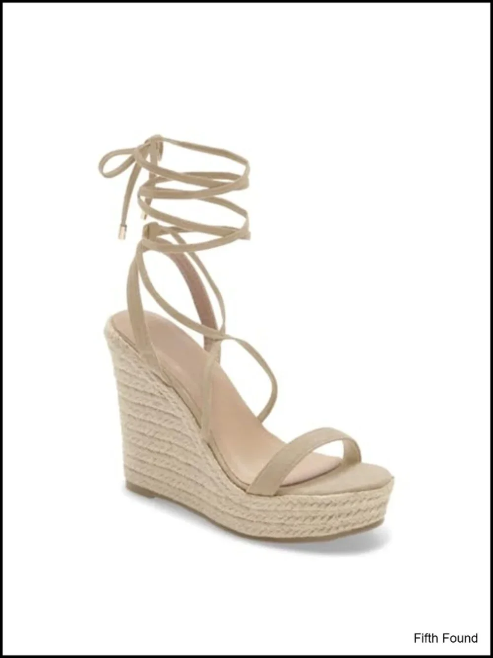 Espadrille Wedge Sandals Lace Up Platform Cross Strap Slingback